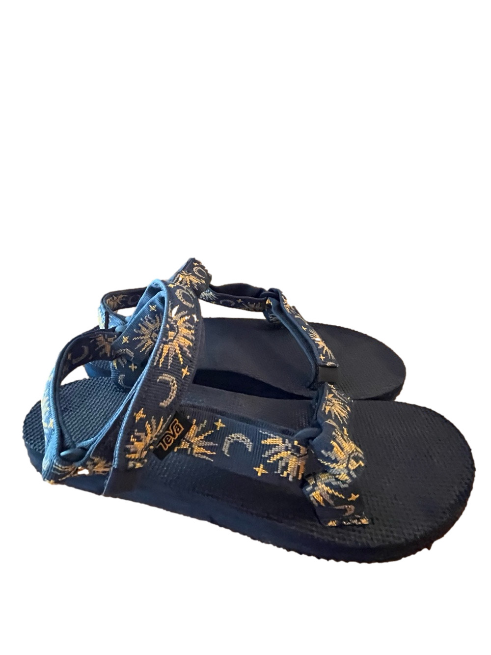 Teva Original Universal Sandals Sun and Moon Celestial Insignia Blue Sz 9